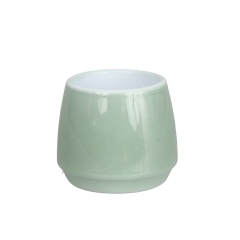 Osłonka doniczki ceramiczna 13cm zielona Cermax
