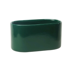 Osłonka doniczki gliniana Capri mini 25cm zielona