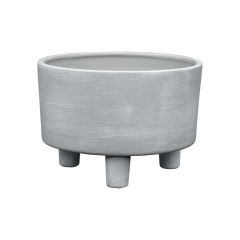 Osłonka doniczki gliniana Piso 18,5 cm betonowa