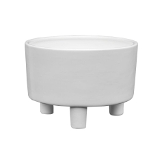 Osłonka doniczki gliniana Piso 18,5 cm biała