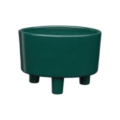 Osłonka doniczki gliniana Piso 18,5 cm zielona