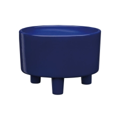 Osłonka doniczki gliniana Piso 18,5 cm granatowa