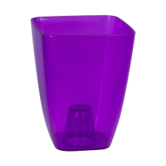 Osłonka doniczki plastikowa 13x13cm fioletowa Form-plastic