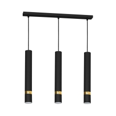 Lampa wisząca Joker czarny 3 x GU10 Milagro