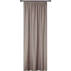 Zasłona Oxford beżowa taupe 140 x 260 cm na taśmie