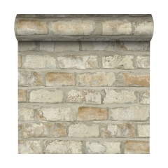 Tapeta Cozy Brick beżowa winylowa na flizelinie
