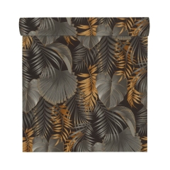 Tapeta Tropical 462043 czarno-złota winylowa na flizelinie