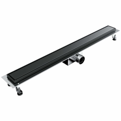 Odpływ liniowy prysznicowy czarny L-700 Aqua Steel