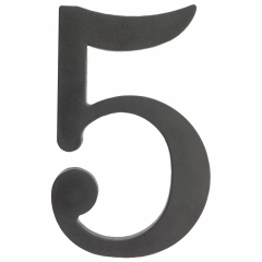 Cyfra 5 wys.18 cm plastikowa czarna