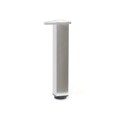 Nogi metalowe do szafki GoodHome regulowane biały / chrom 2 szt.
