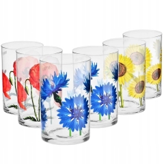 Szklanki BLOOM Krosno Kwiaty polskie 6x 250ml