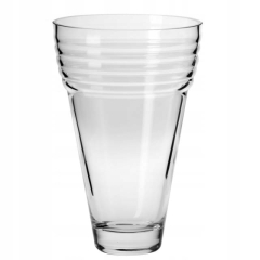 Krosno Wazon stożkowy ryflowany 30cm premium ozdobny flakon dekoracja