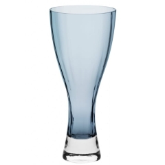 Wysoki niebieski wazon na kwiaty bukiet Krosno 40cm ozdobny prezent premium