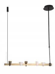 Lampa Wisząca Żyrandol Czarny Złoty