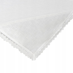 OBRUS DEKORACYJNY 80X80 CM BIAŁY bieżnik