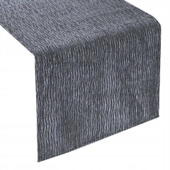 OBRUS EVELYNE 40X140 CM STALOWY bieżnik