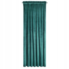 Gotowa zasłona welwetowa na taśmie 140x270 TURKUSOWA