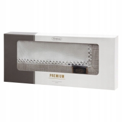 OBRUS BIEŻNIK SREBRNA LAMÓWKA 40 X 180 CM SREBRNY