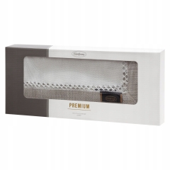 OBRUS BIEŻNIK SREBRNA LAMÓWKA 40X200 CM SREBRNY