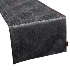 OBRUS BIEŻNIK WELUROWY VELVET 40 X 140 CM CZARNY