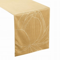 OBRUS BIEŻNIK WELUR VELVET 35 X 220 CM ZŁOTY