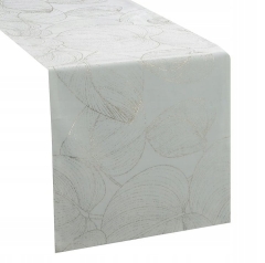 OBRUS WELUR VELVET BIEŻNIK 35X140 CM BIAŁY