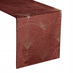 OBRUS WELUR VELVET BIEŻNIK 35 X 180 CM CEGLANY