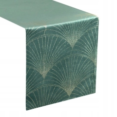 OBRUS WELUR VELVET BIEŻNIK 35 X 180 CM MIĘTOWY