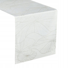 OBRUS WELUR VELVET BIEŻNIK 35 X 220 CM BIAŁY