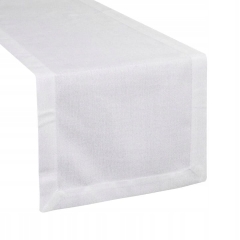 OBRUS BIEŻNIK Z SZEROKĄ LISTWĄ 40X200 CM ZŁOTY