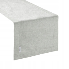 OBRUS BIEŻNIK Z SZEROKĄ LISTWĄ 40X200 JASNOSZARY