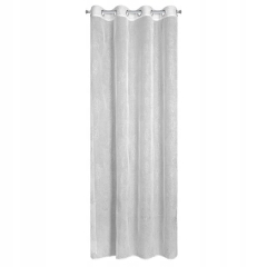 LEKKA BIAŁA ZASŁONA W SREBRNE LIŚCIE 140x250