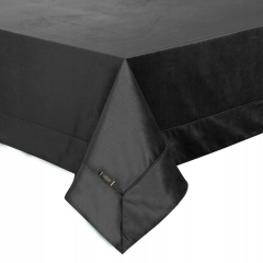 Obrus Bieżnik Welurowy Velvet 145X260 CM CZARNY