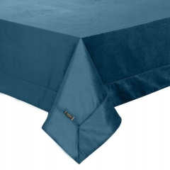 Obrus Bieżnik Welurowy Velvet 145X300 CM GRANATOWY