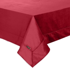 Obrus Bieżnik Welurowy Velvet 145X350 CM BORDOWY