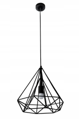 OZDOBNA LAMPA SUFITOWA 36X62 CM SREBRNA