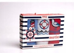 Ręcznik MARINE KPL.3 SZT Do rąk 30x50 Frotte 100%