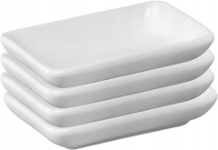 Westmark 4 ceramiczne mini talerzyki miseczki 7,8x5x1,5cm prostokątne