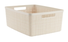 Kosz JUTE 12L plastik naturalna biel
