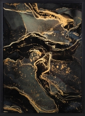 Obraz ręcznie malowany 53 x 73 cm Grafitowy