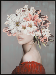 Obraz ręcznie malowany 60 x 80 cm Szary