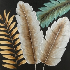 Obraz ręcznie malowany na płótnie 585B 60x60cm Turkusowy