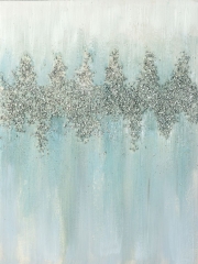 Obraz ręcznie malowany na płótnie 444A 60x80cm Złoty