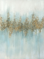Obraz ręcznie malowany 60 x 80 cm Jasnoniebieski