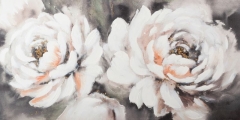 Obraz ręcznie malowany 120 x 60 cm Szary