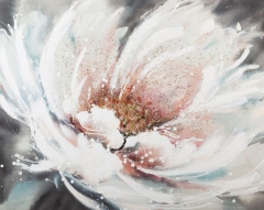 Obraz ręcznie malowany na płótnie 412 100x80cm Kremowy