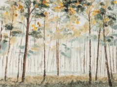 Obraz ręcznie malowany 80 x 60 cm Zielony