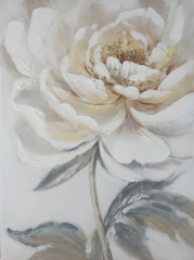 Obraz ręcznie malowany na płótnie 563B 60x80cm Kremowy