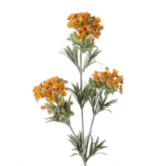Kwiat Sztuczny Ozdobny Gałązka 77cm Pomarańczowy 6szt