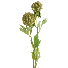 Kwiat Sztuczny Ozdobny Gałązka 50cm Zielony 6szt